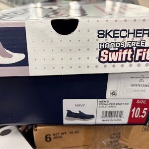 NWT Skechers Blue Men's Hands Free Swift Fit Slip On Sneakers